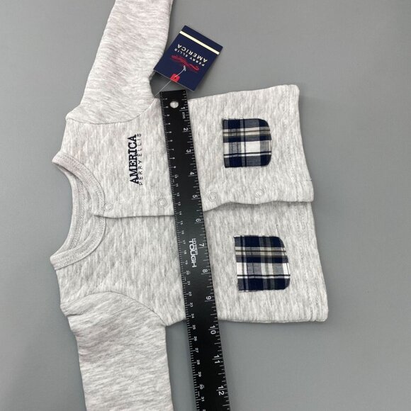 Perry Ellis America Jacket Lightweight Quilted Snap Gray 3 Month New - Picture 11 of 12